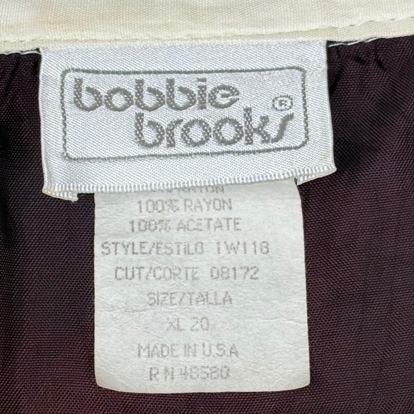 Bobbie Brooks Vintage Blouse Size 20 Abstract Print Puff Sleeve USA Made - Picture 3 of 10